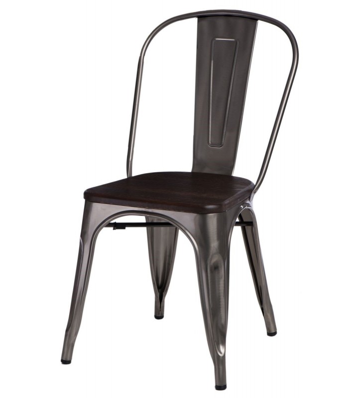 D2.Design design Krzesło Paris Wood metali. sosna szczot. 94439