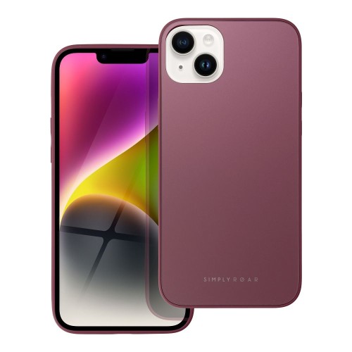 Roar Futerał Matte Glass Case do iPhone 14 Plus bordowy