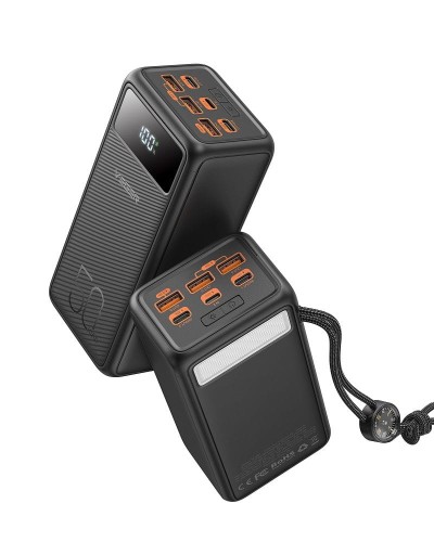Veger Power bank Tank Lite 50 000mAh LCD Quick Charge PD22,5W czarny W5001