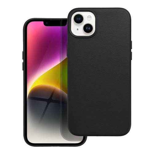 OEM Leather Mag Cover do iPhone 14 PLUS czarny