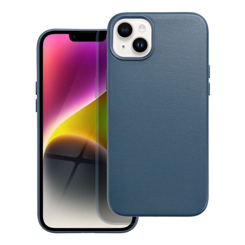 OEM Leather Mag Cover do iPhone 14 PLUS niebieski
