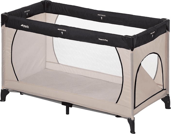 Hauck Dreamn Play Plus 60 x 120 cm boczne wyjście Beige/Grey