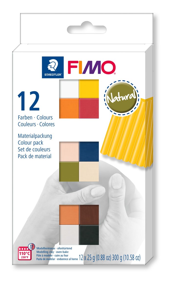 STAEDTLER Fimo Soft 12x25g kolory Natural - Staedtler