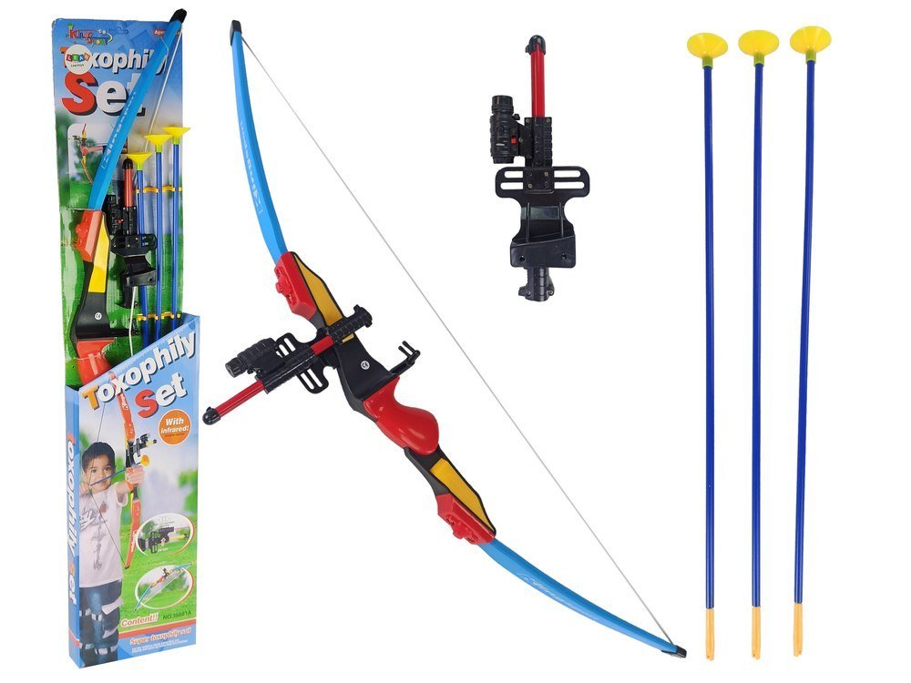 LEANToys Zestaw Łuczniczy Łuk Trzy Strzały Celownik 98 cm 9296