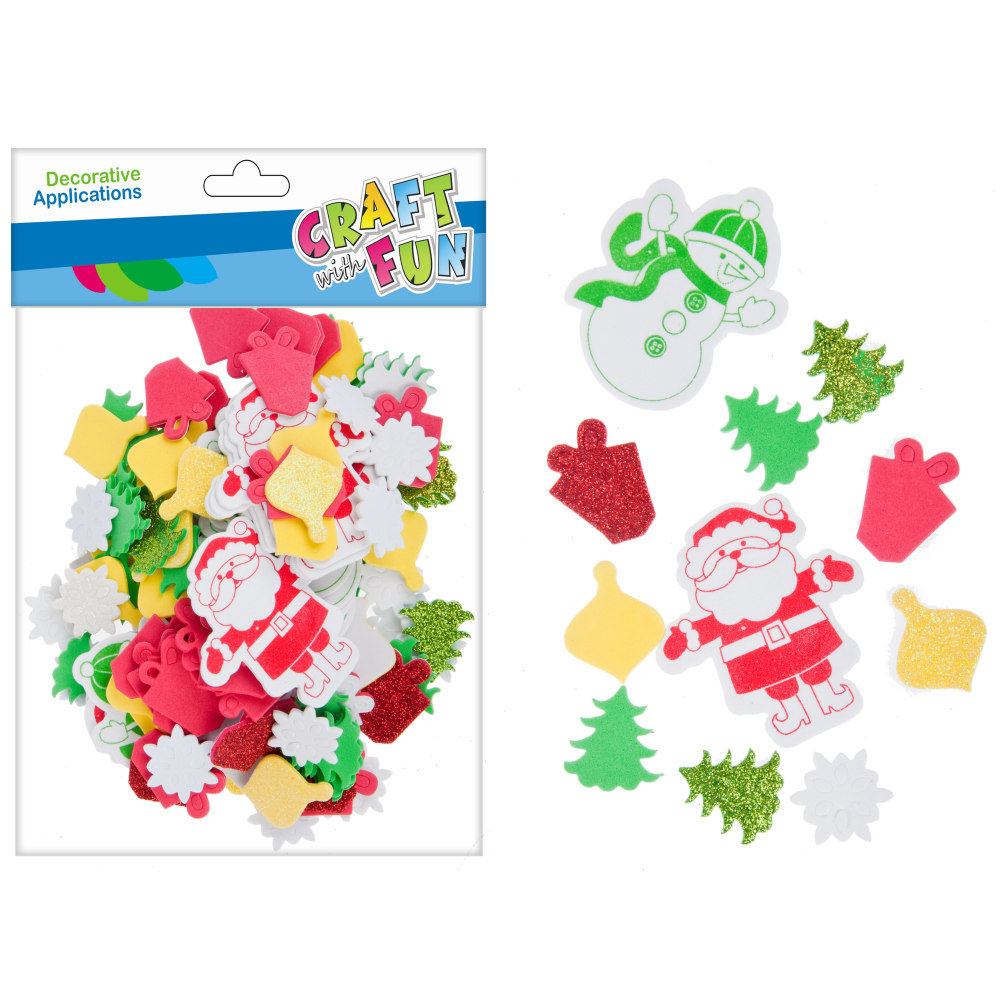 Craft with Fun Ozdoba Dekoracyjna Samoprzylepna Eva Boże Narodzenie Mix 463725
