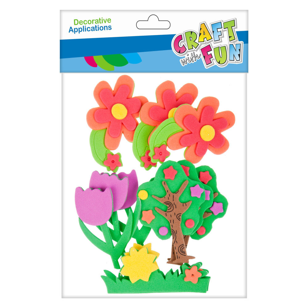 Craft with Fun Ozdoba dekoracyjna Eva Drzewa/kw samoprzylepna 12szt 12/288