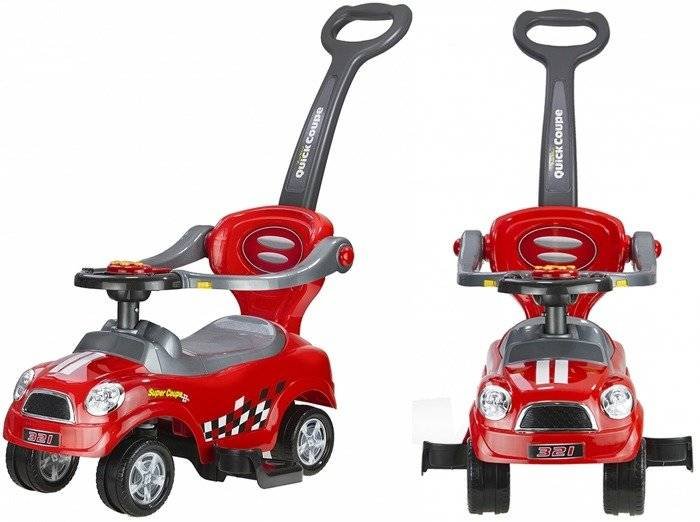 LEANToys JEŹDZIK AUTO DLA MALUCHA PCHACZ COUPE CZERWONY #C1 277