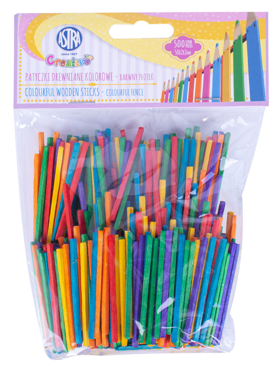 Patyczki kolorowe Astra kreatywne barwny płotek 500 sztuk - ASTRA art-pap