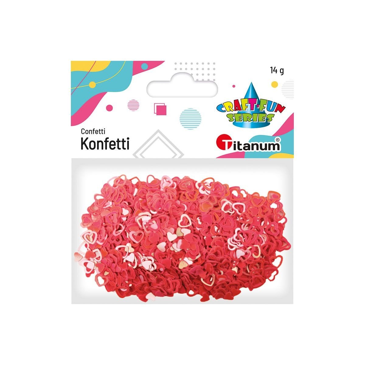 Konfetti serca czerwone 14g Titanum