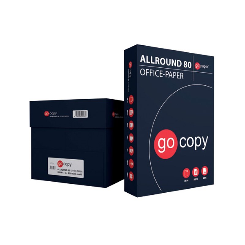import GO COPY ALLROUND 80 - PAPIER KSERO KLASY B, A4, CIE 160, Gramatura 75g/m2