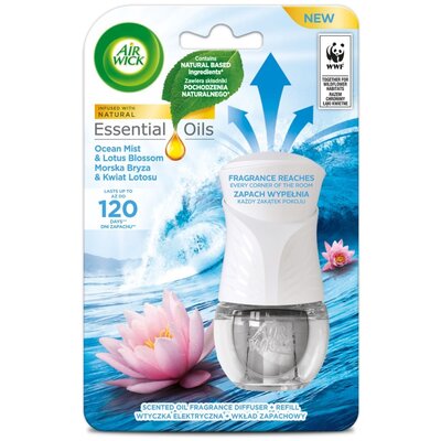 Air Wick Elektryczny odświeżacz powietrza i wkład Morska Bryza i Kwiat Lotosu 19 ml