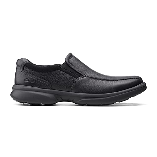 Clarks Męskie klapki Bradley Step Slipper, Blk Tumbled Lea, 44 EU, Blk Tumbled Lea, 44 EU Weit