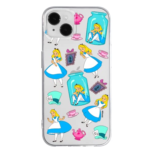 ERT GROUP etui na telefon Apple Iphone 14 PLUS, case oryginalny i oficjalnie licencjonowany przez Disney, wzór Alicja 011, optymalnie dopasowane, plecki z TPU cześciowo przeźroczyste