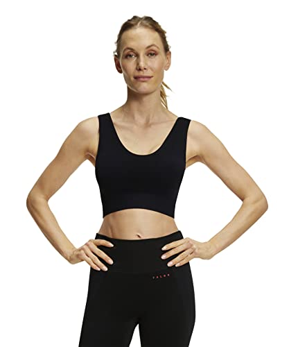 FALKE Damski biustonosz sportowy CORE Seamless Sports Bra, materiał funkcyjny, 1 sztuka, czarny (Black 3000), XS
