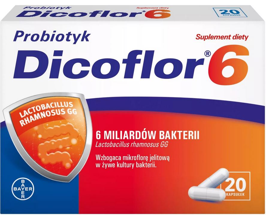 Bayer SP. Z O.O. Dicoflor 6 20 kapsułek 3742241