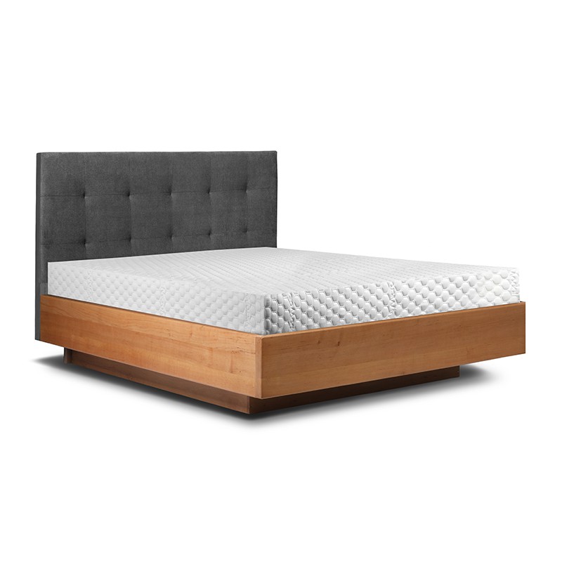 Łóżko OSLO PLUS EKODOM : Rozmiar - 140x200, Kolor wybarwienia - Olcha naturalna, Wezgłowie - 5