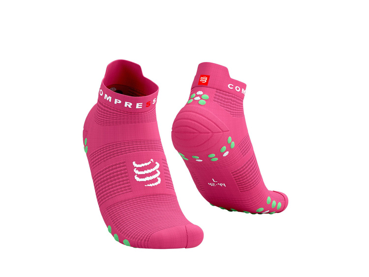 COMPRESSPORT Skarpetki do biegania krótkie ProRacing Socks V4 hot pink