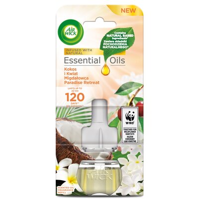Air Wick Wkład do elektrycznego odświeżacza Kokos i Kwiat Migdałowca 19 ml