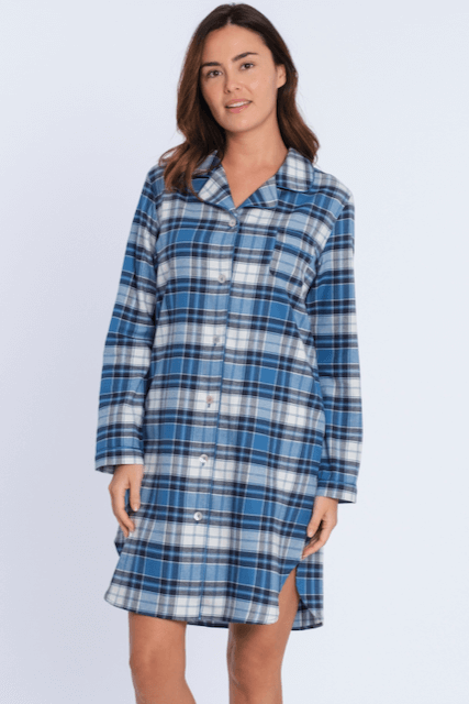 Flanelowa koszula damska DEBBIE Niebieski XL