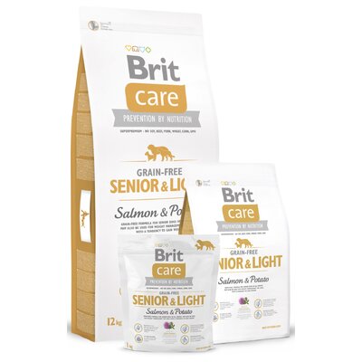 Brit Care Grain-Free Senior&Light Salmon&Potato 12 kg