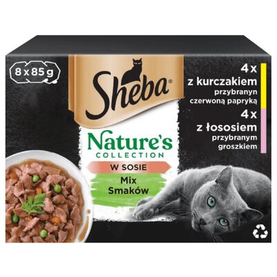 Sheba Nature's Collection w sosie, 64x85g, karma mokra dla kota
