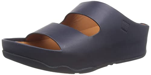 Fitflop Shuv Two Bar Leather Slides, damskie antypoślizgowe, półgranatowe, 41 EU, Północ granatowa, 41 EU
