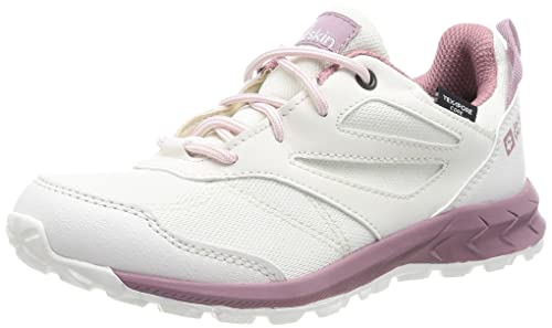 Jack Wolfskin Dzieci uniseks WOODLAND TEXAPORE LOW K buty do chodzenia, egret, 32 EU