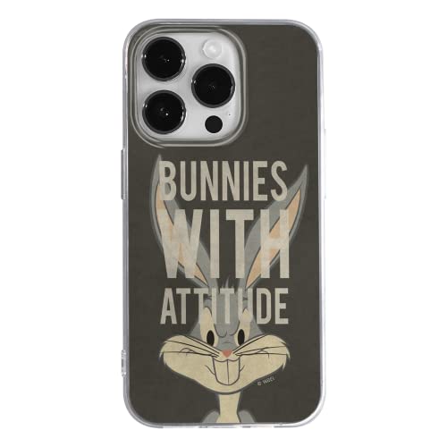 ERT GROUP etui na telefon Apple Iphone 14 PRO, case oryginalny i oficjalnie licencjonowany przez Looney Tunes, wzór Bugs 007, optymalnie dopasowane, plecki z TPU