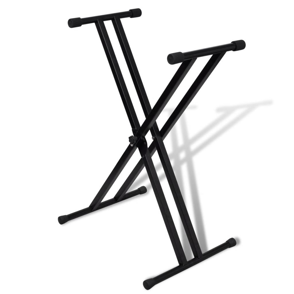vidaXL Statyw pod keyboard, podwjny, regulowana wysoko, ksztat X