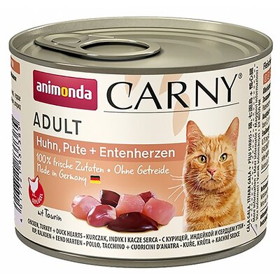 Animonda Carny Carny Adult Kurczak + Indyk + Kacze serca puszka 200g MS_15765