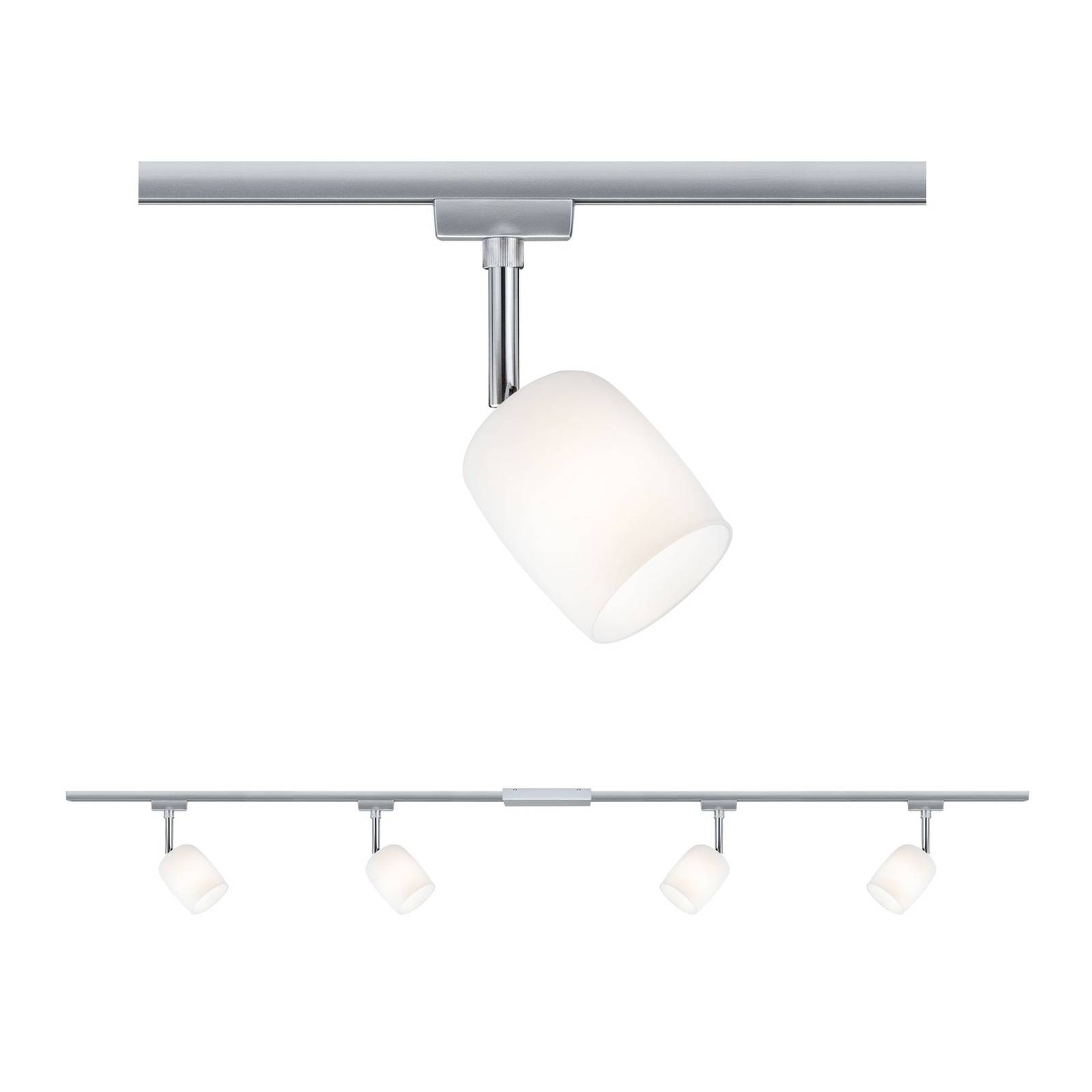 Paulmann URail Blossom 4x zestaw chrom/satynowany