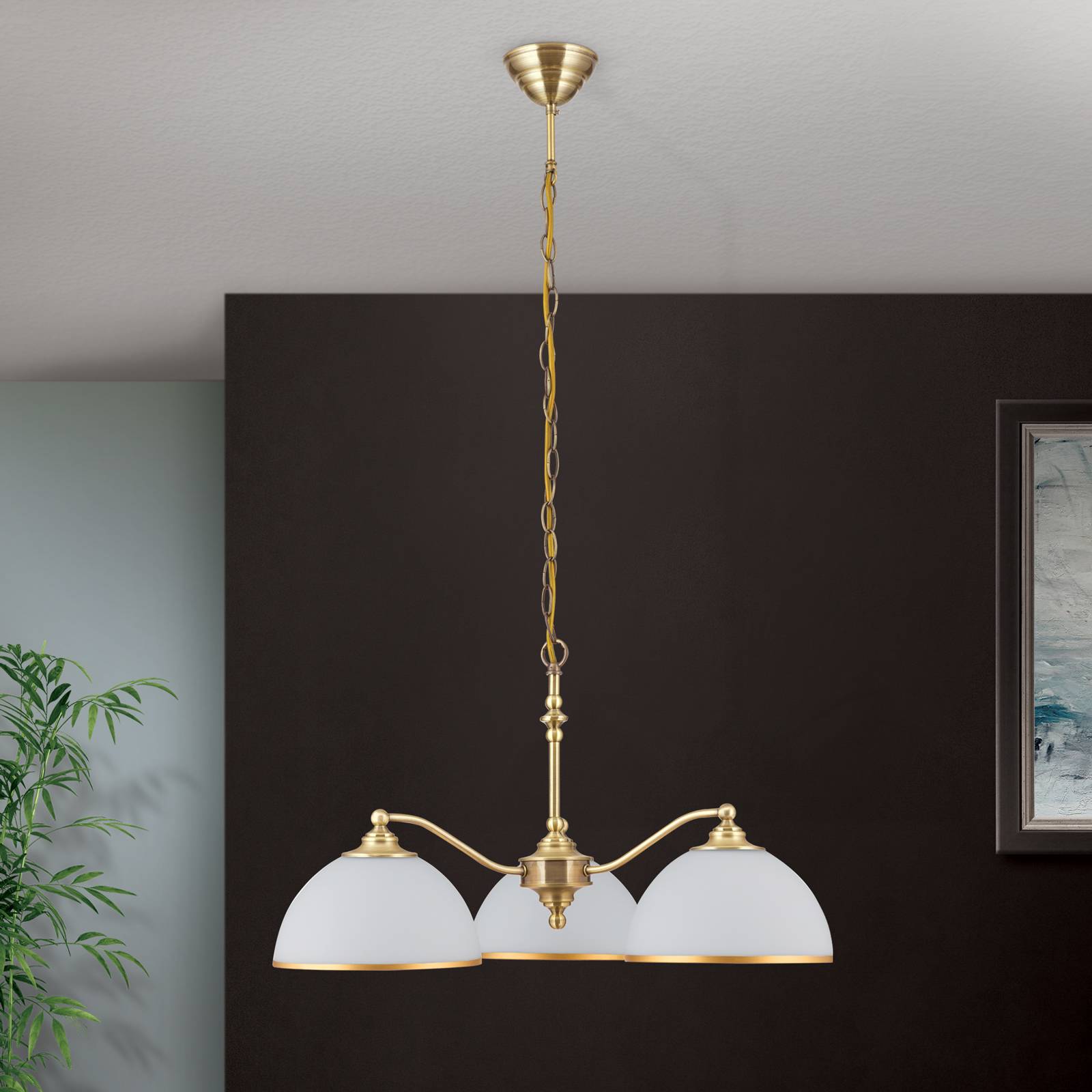 Żyrandol Old Lamp zawieszenie łańcuchowe, 3-pkt.