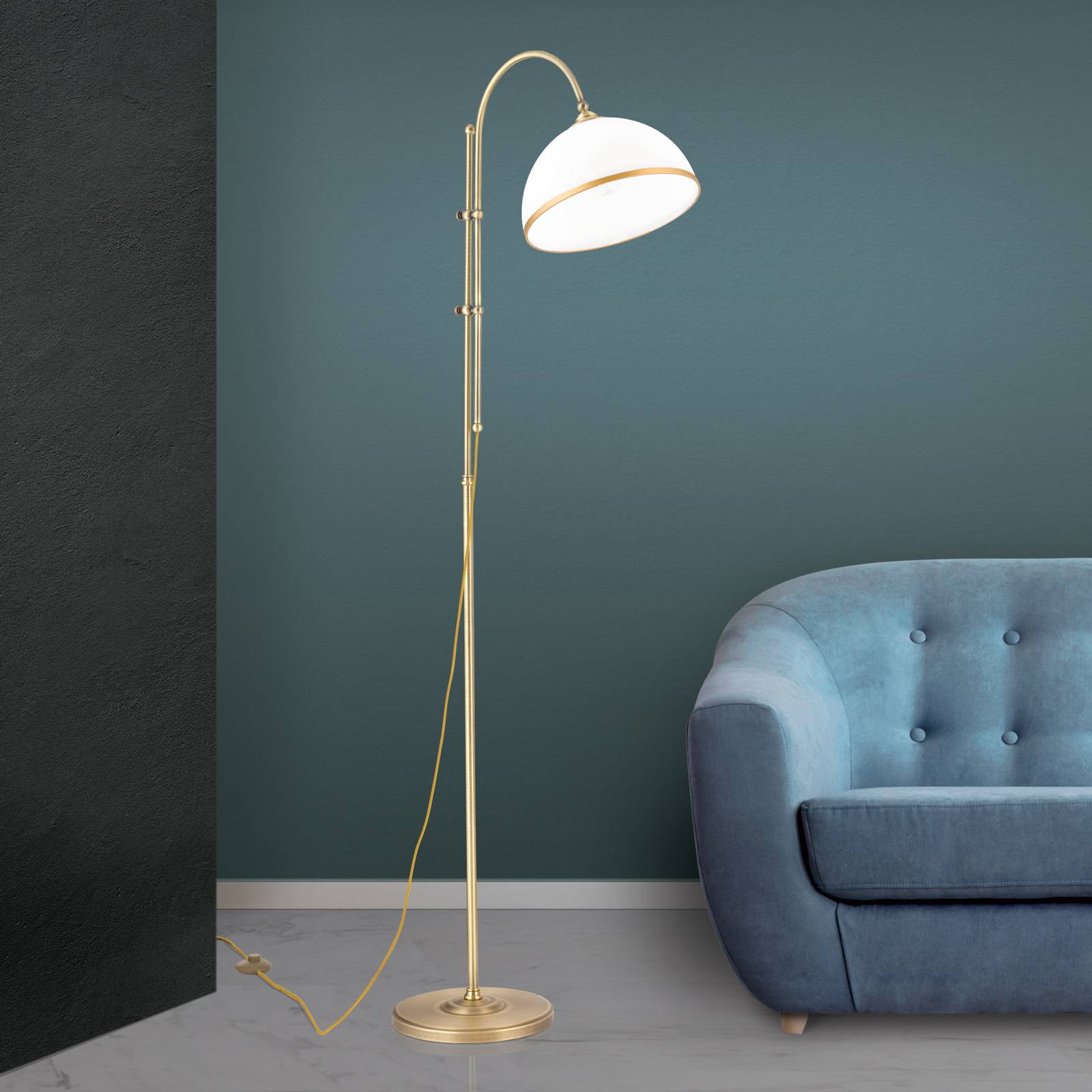 Lampa stojąca Old Lamp z regulowaną ramą