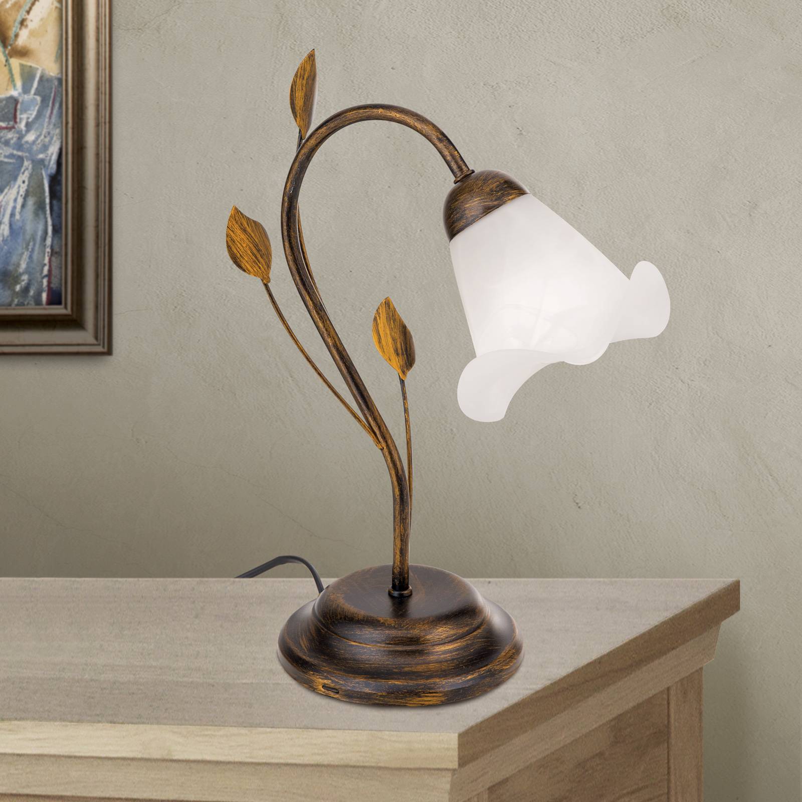 Lampa stołowa Sisi styl florencki, antyk