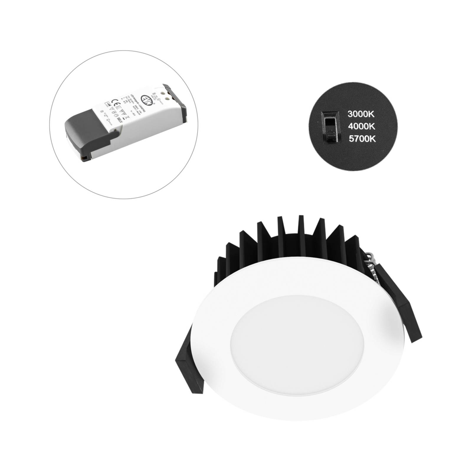 EVN Solido68 lampa sufitowa wpuszczana LED 7W biała