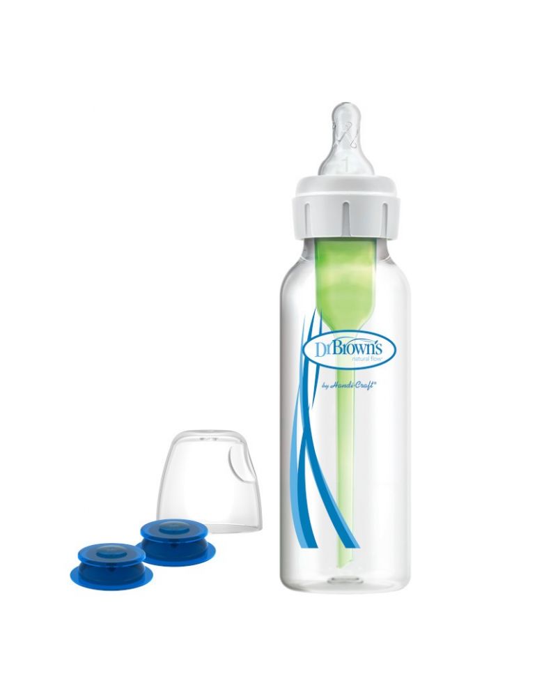 Dr Brown's Butelka Standard z systemem do karmienia niemowląt z rozszczepem wargi lub podniebienia 250ml