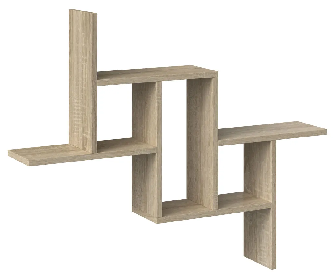 Skandynawski regał wiszący w kolorze dąb sonoma T2-C15