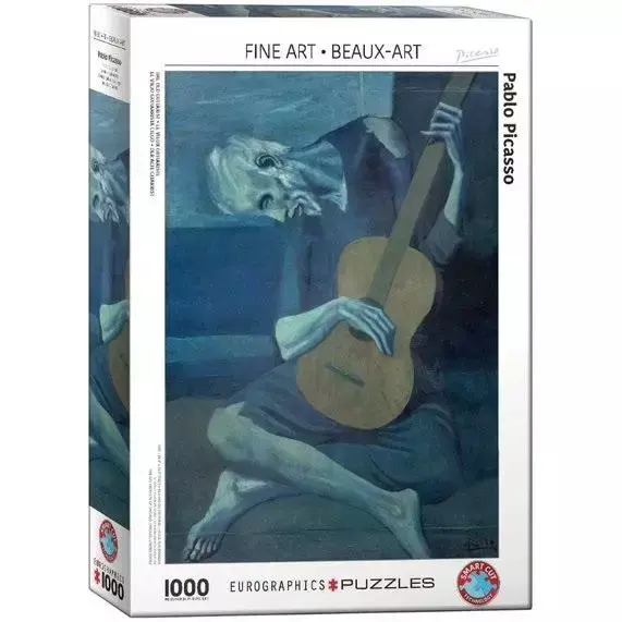 Puzzle 1000 Starzec grający na gitarze, Picasso - Eurographics