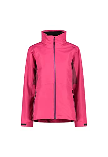 CMP - Damska kurtka zapinana na zamek błyskawiczny z kapturem i odpinanym wnętrzem. Kurtka damska, Fucsia, 40