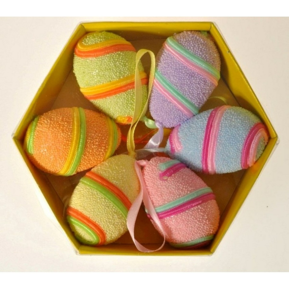 Pisanki wielkanocne z falistym wzorem, zestaw 2 opakowań