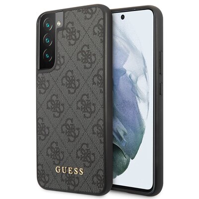Guess GUHCS23SG4GFGR S23 S911 szary/grey hardcase 4G Metal Gold Logo