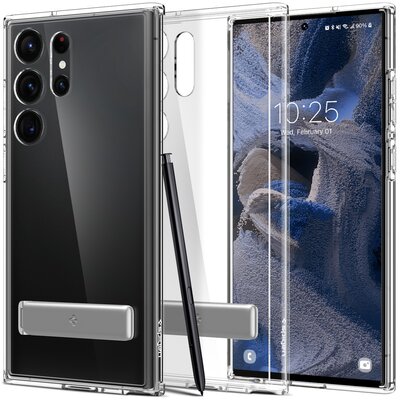 Spigen Etui Ultra Hybrid S do Samsung Galaxy S23 Ultra Przezroczysty