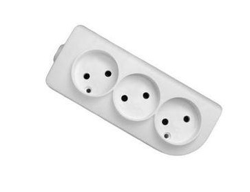 Gniazdo przenośne 3gn b/0 16A 250V białe ELGOTECH