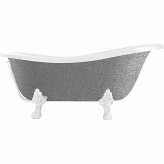 Besco WKO-160-GSW OTYLIA GLAM SREBRNA wanna wolnostojąca 160 x 77 nogi białe