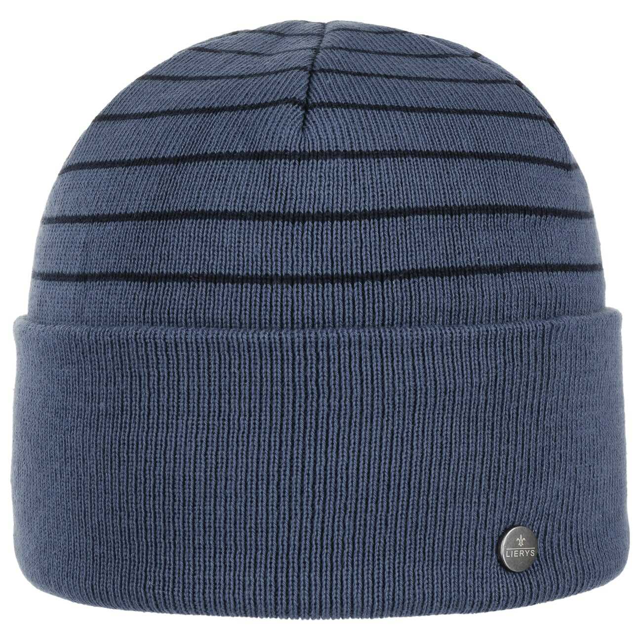 Czapka z Mankietem Organic Cotton by Lierys, niebieski, One Size