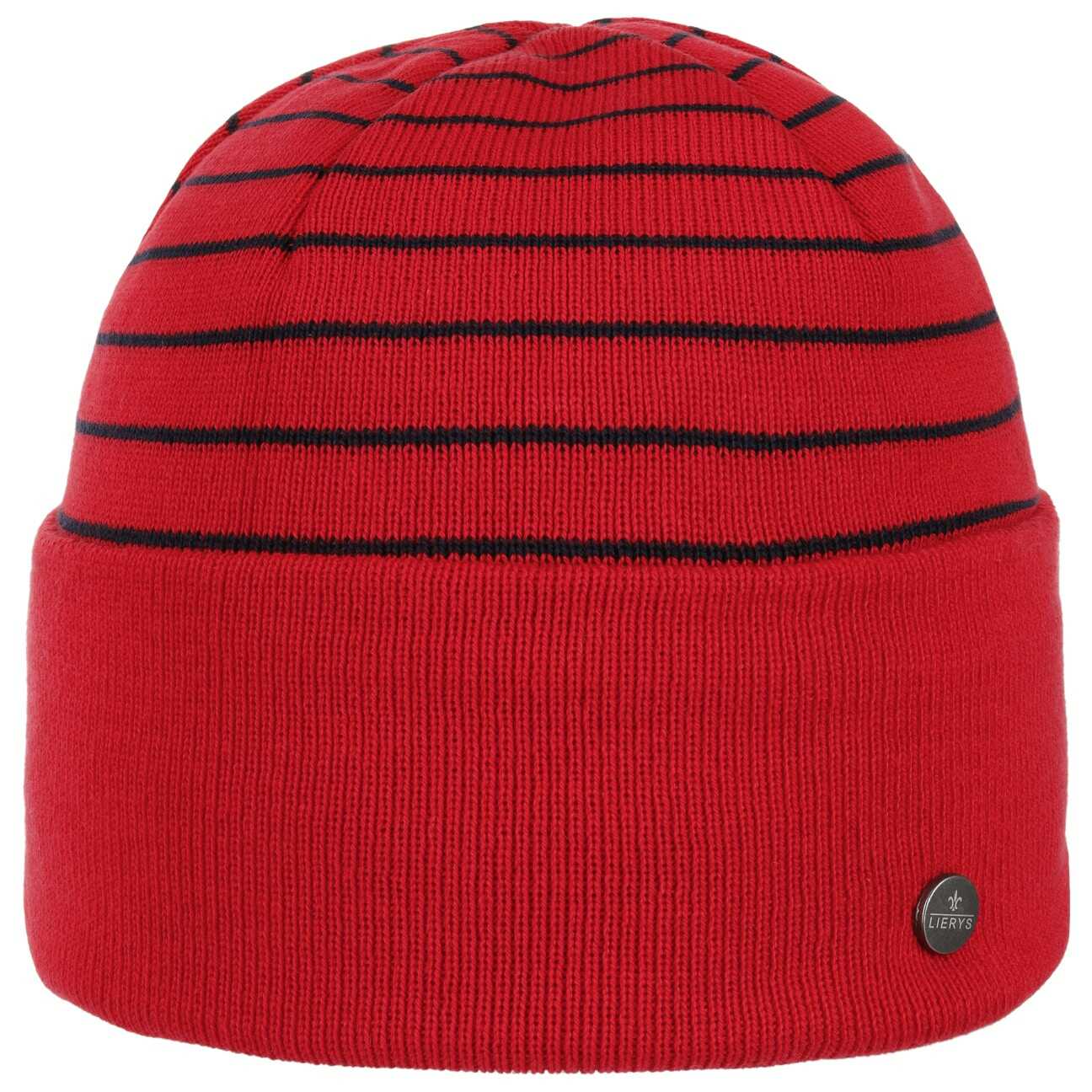 Czapka z Mankietem Organic Cotton by Lierys, czerwony, One Size