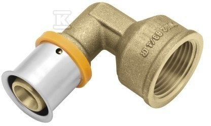 Kolano KAN-therm Press z pierścieniem zaprasowywanym z GW 25xG3/4