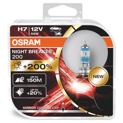 OSRAM Żarówki halogenowe h7 12v 55w px26d night breaker 200 2szt. AMI-O-64210NB200-HCB