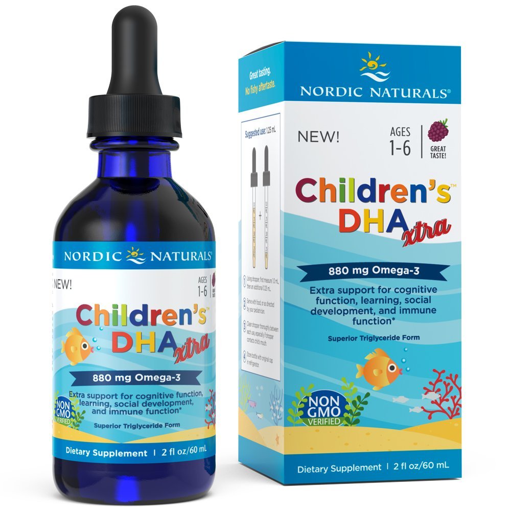 Nordic Naturals Children's DHA Xtra 880mg Berry Punch Jagoda (60 ml) Nordic Naturals 1DD6-79307