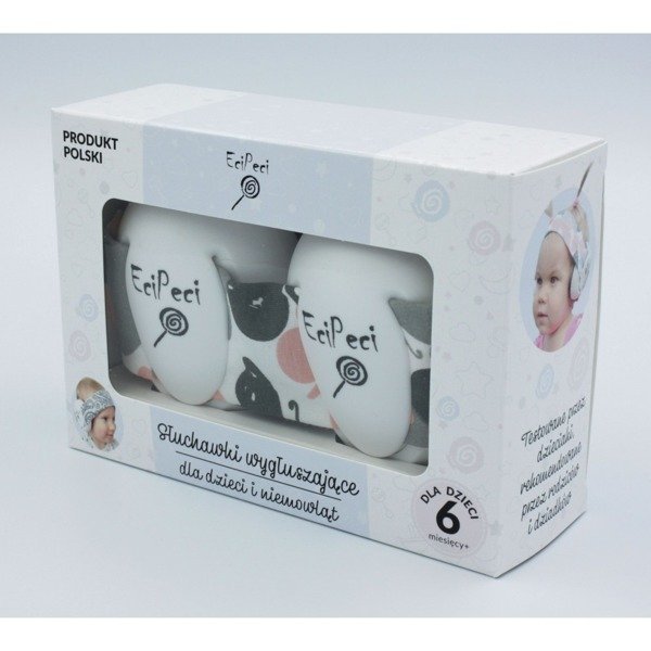 Słuchawki wygłuszające Motylki róż 6m+ EciPeci